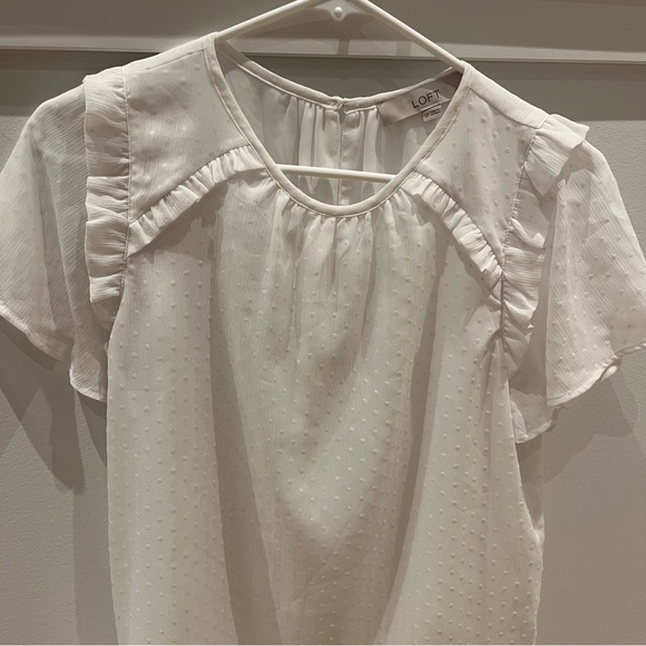 Loft Sheer Polka Dot Blouse (S) - Picture 5 of 6